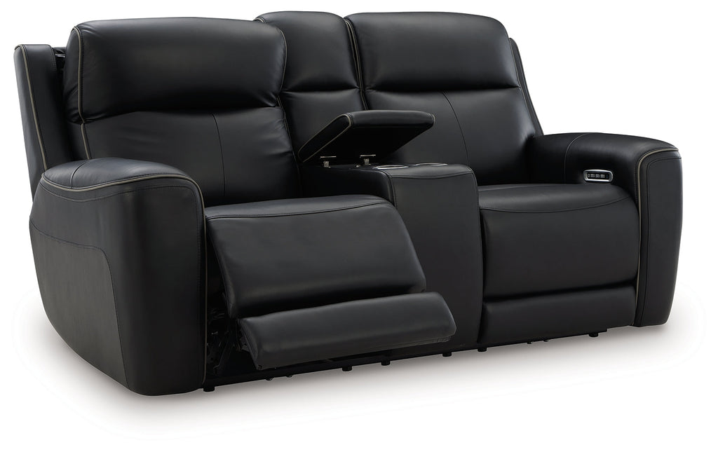 5Z-Relaxation Onyx Power Reclining Loveseat with Console