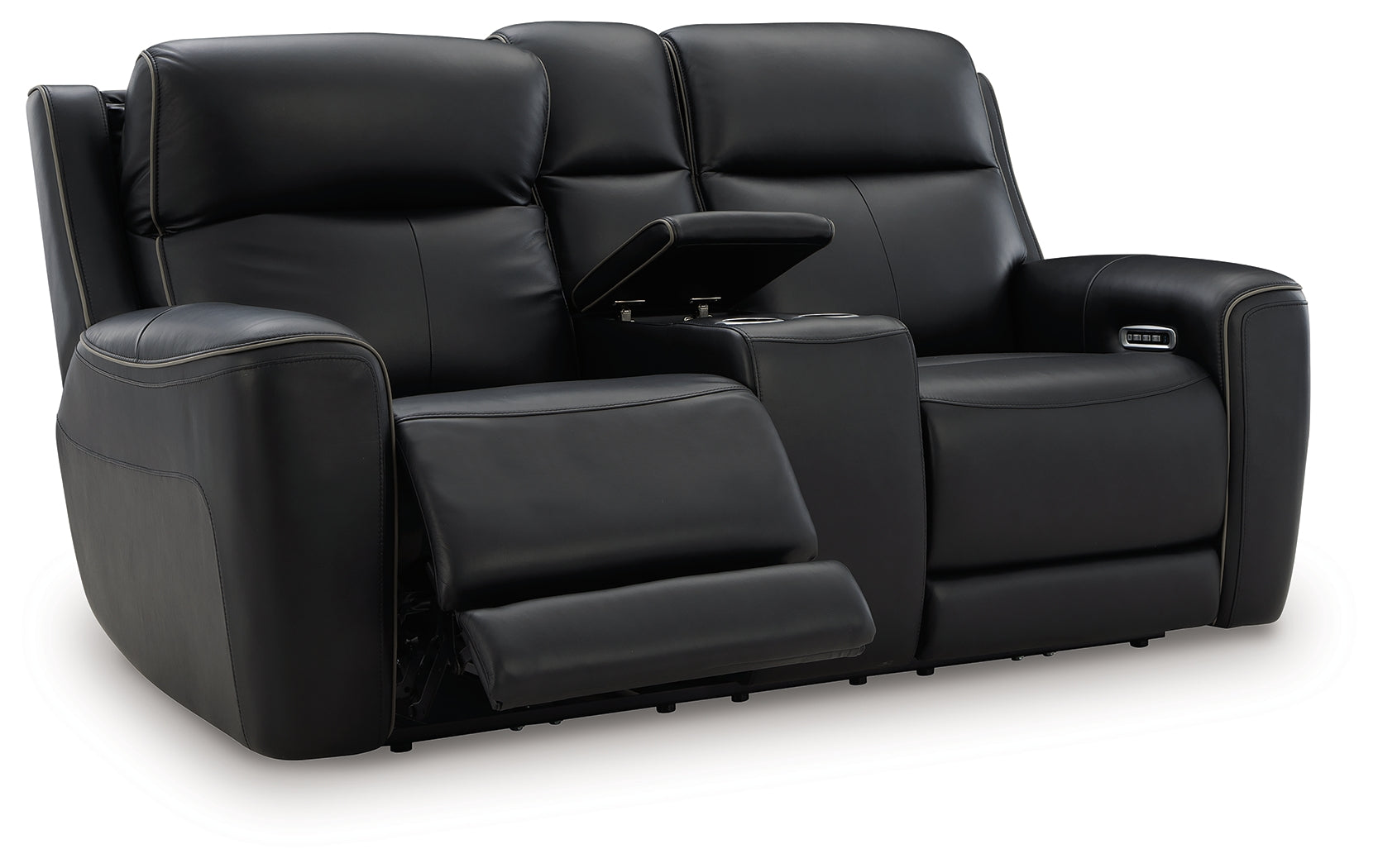 5Z-Relaxation Onyx Power Reclining Loveseat with Console