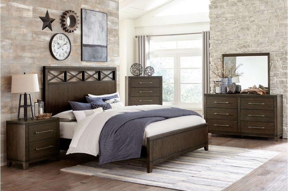 1669 Bedroom Griggs Collection - 4pc Set (QB+NS+DR+MR)