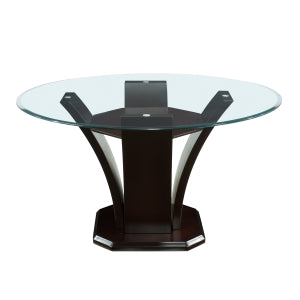Round Dining Table, Glass Top 710-54*