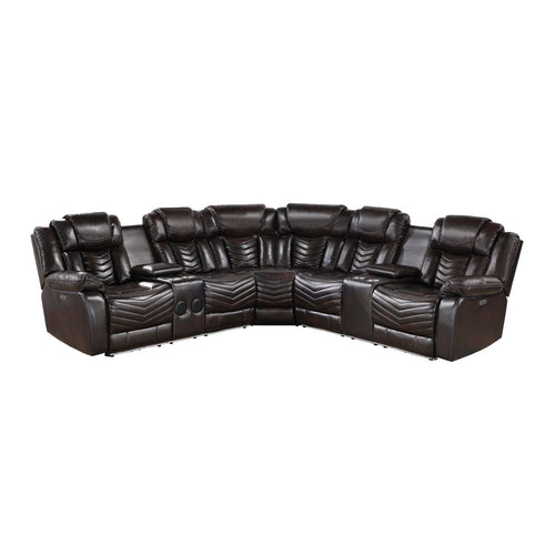 3 Pc Power Reclining Sectional, Black