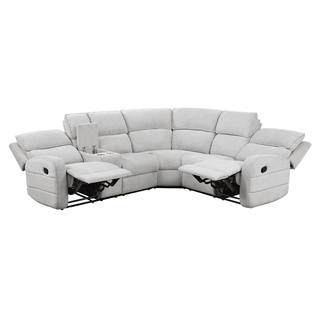 3 Pc Reclining Sectional, Gray