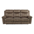 Double Reclining Sofa with Center Drop-Down Cup Holders, Receptacles, Hidden Drawer and USB Ports 8206NF-3