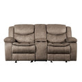 Double Glider Reclining Love Seat with Center Console 8230FBR-2