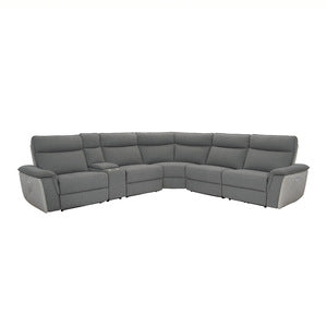 6-Piece Modular Power Reclining Sectional with Power Headrests 8259DG*6SCPWH