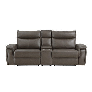 Power Double Reclining Love Seat with Center Console and Power Headrests 8259RFDB-2CNPWH*