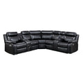 3-Piece Power Reclining Sectional with Two Consoles, Speakers, Subwoofer, LED Lighting and Charging Port 8315BLK*SCPW
