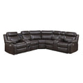 3-Piece Power Reclining Sectional with Two Consoles, Speakers, Subwoofer, LED Lighting and Charging Port 8315DBR*SCPW
