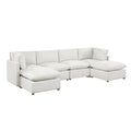 6-Piece Modular Sectional with Two Ottomans 8338BE*62CR2AC2OT
