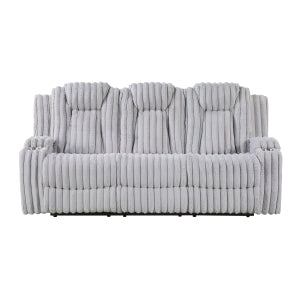 Double Reclining Sofa with Cup Holders 8348GRY-3