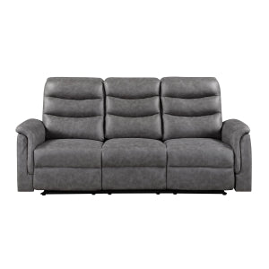 Double Reclining Sofa with Drop-down Cup Holders 8360GRY-3