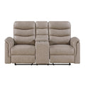 Double Glider Reclining Love Seat with Center Console 8360TPE-2