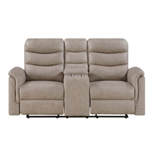 Double Glider Reclining Love Seat with Center Console 8360TPE-2