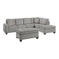 3-Piece Reversible Sectional with Ottoman 8367TP*3