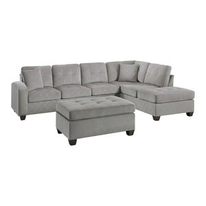 3-Piece Reversible Sectional with Ottoman 8367TP*3