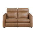 Power Double Reclining Love Seat with Rounded Track Arms 8368BRW-2A1PW*