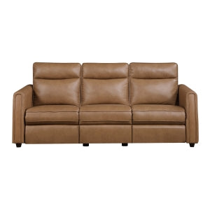Power Double Reclining Sofa with Rounded Track Arms 8368BRW-3A1PW*