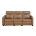 Power Double Reclining Sofa with Curved Track Arms 8368BRW-3A2PW*
