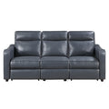 Power Double Reclining Sofa with Curved Track Arms 8368NVY-3A2PW*