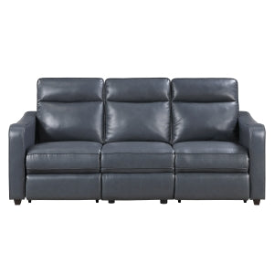 Power Double Reclining Sofa with Curved Track Arms 8368NVY-3A2PW*
