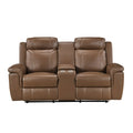 Double Reclining Love Seat with Center Console and Receptacles 8379TBR-2