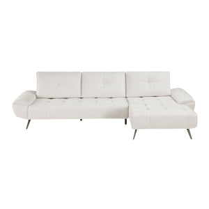 2-Piece Sectional with Right Chaise and Dual-position Backs for Adjustable Seat Depth 8400BEG*22LRC