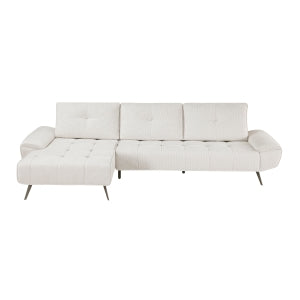 2-Piece Sectional with Left Chaise and Dual-position Backs for Adjustable Seat Depth 8400BEG*2LC2R