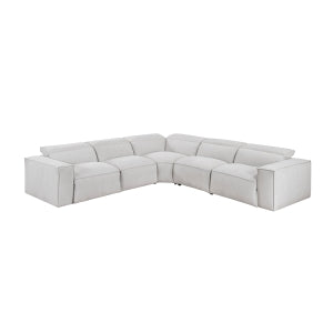 5-Piece Modular Power Reclining Sectional with Power Headrests 8414GRY*5LRRRPWH