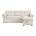 2-Piece Reversible Sectional with Pull-out Bed, Reversible Chaise and Hidden Storage 8477BEG*SC