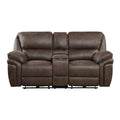 Power Double Reclining Love Seat with Center Console 8517BRW-2PW