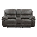 Double Reclining Love Seat with Center Console 8517GRY-2