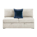 Convertible Armless 2-Seater with Pull-out Bed and Click Motion Back 8548BE-2ACL