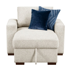 Convertible Chaise Lounge with Arms and Hidden Storage, Click Motion Back 8548BE*2VCA