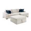 3-Piece Sectional with Convertible and Reversible Chaise, Hidden Storage, Click Motion Back and Ottoman 8548BE*4VC2AAOT