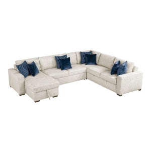 4-Piece Sectional with Reversible Chaise, Pull-out Bed and Hidden Storage 8548BE*5VC2ACR2ACLA
