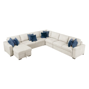 5-Piece Sectional with Convertible and Reversible Chaise, Hidden Storage, Click Motion Back 8548BE*6VCCR22AACA