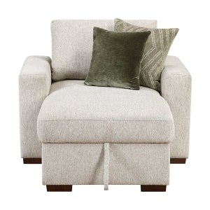 Convertible Chaise Lounge with Arms and Hidden Storage, Click Motion Back 8548*2VCA