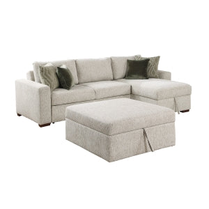 3-Piece Sectional with Convertible and Reversible Chaise, Hidden Storage, Click Motion Back and Ottoman 8548*4VC2AAOT