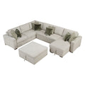 5-Piece Sectional with Reversible Chaise, Pull-out Bed and Ottoman 8548*6VC2ACR2ACLAOT