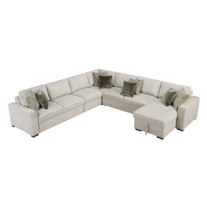 5-Piece Sectional with Convertible and Reversible Chaise, Hidden Storage, Click Motion Back 8548*6VCCR22AACA