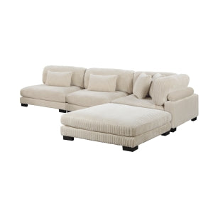 4-Piece Modular Sectional with Ottoman 8555BE*2AC1CROT