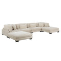 6-Piece Modular Sectional with Ottomans 8555BE*2CR2AC2OT