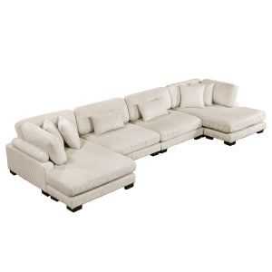 4-Piece Modular Sectional with Reversible Chaise 8555BE*2AC2VC
