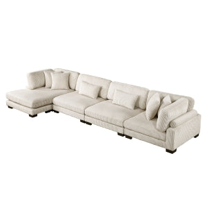 4-Piece Modular Sectional with Reversible Chaise 8555BE*CR2ACVC