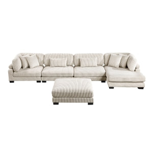 5-Piece Modular Sectional with Reversible Chaise and Ottoman 8555BE*CR2ACVCOT