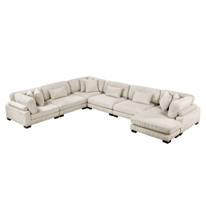 6-Piece Modular Sectional with Reversible Chaise 8555BE*2CR3ACVC