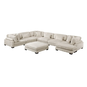 7-Piece Modular Sectional with Reversible Chaise and Ottoman 8555BE*2CR3ACVCOT
