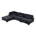 4-Piece Modular Sectional with Ottoman 8555BK*2AC1CROT