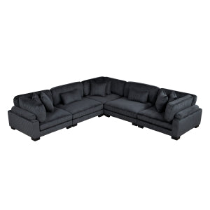 5-Piece Modular Sectional 8555BK*2AC3CR