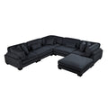 6-Piece Modular Sectional with Ottoman 8555BK*3CR2ACOT